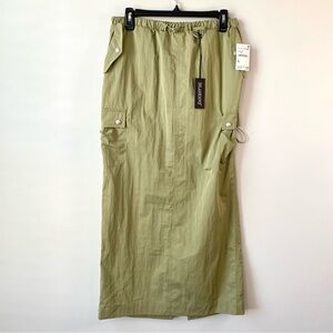 Blanknyc Cargo Utility Maxi Skirt Green 26
